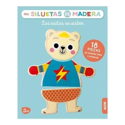 Imagen de Mis siluetas de madera. Los ositos se visten (FONDO)
