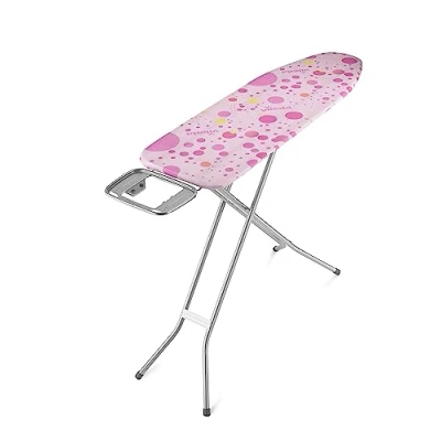 Imagen de Vileda Star Tabla de Planchar Plegable con Soporte Antideslizante para Plancha, Incluye Funda Algodón, Fácil Transportar y Almacenar, 120x38 cm Regulable en Altura