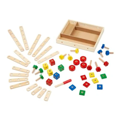 Imagen de Melissa &amp; Doug Set de construcción madera, Color surtido (15151)