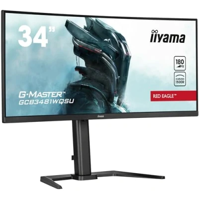 Imagen de iiyama GCB3481WQSU B1, 34 Pulgadas, VA, Curva, 3440x1440/180Hz, 0.3ms, Altura Ajustable