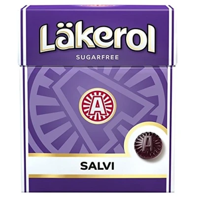 Imagen de 4 Cajas x 25g de Läkerol Salvi Stevia Original Sueco Sin Azúcar Salmiak Regaliz Pastillas Gotas Grageas Caramelos Dulces