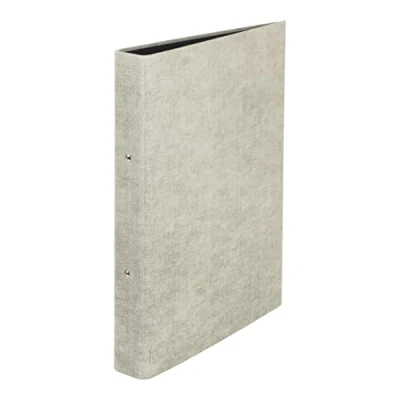 Imagen de Bigso Box of Sweden Cuaderno Archivador con 2 anillas DIN A4 estrecho de tablero fibras y papel aspecto lino Carpeta para documentos, fundas, etc. beige