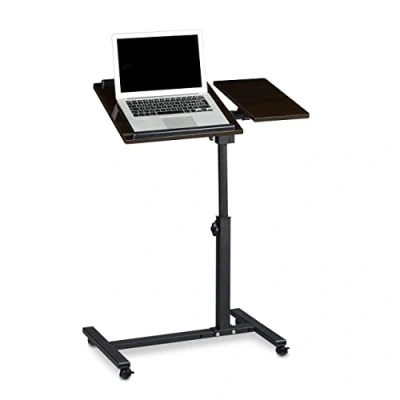 Imagen de Relaxdays 10020396 Mesa para portatiles, 4 ruedas y frenos, 95 x 60 40 cm, negro