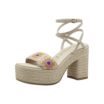 Imagen de Tamaris Mujer 1 28035 30, Sandalias con cuña, Color Beige, 39 EU