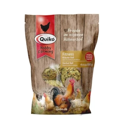 Imagen de Quiko Hobby Farming Fitness Herb Ball 4X 100g Actividad para gallinas Colorida Pelota de Hecha sabrosas Hierbas y golosinas