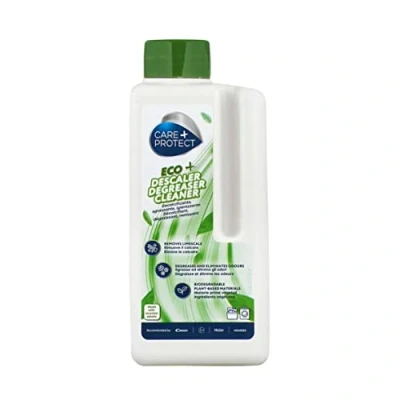 Imagen de CARE + PROTECT Líquido 3 en 1 ECO+: descalcificador, desengrasante, limpiador universal para lavavajillas y lavadora, 250 ml un tratamiento mensual