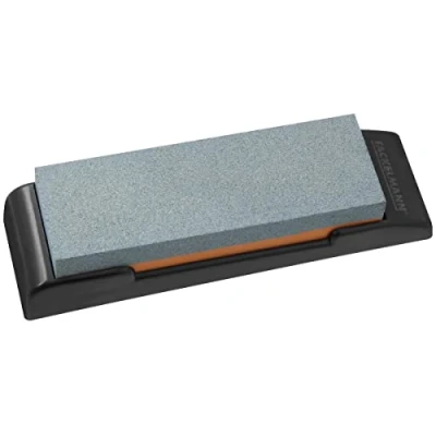 Imagen de NIROSTA Piedra Afilar Cuchillos, Afilador de Cuchillos Manual en (Color: Gris, Naranja y Negro), 19x6x3 cm,1 ud.