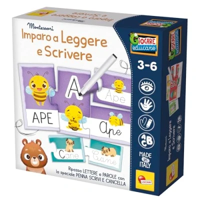 Imagen de Lisciani Giochi Montessori Aprendo a Leer y Escribir, Multicolor, 100460