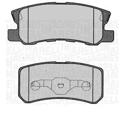 Imagen de MAGNETI MARELLI 363916060340 Juego de pastillas freno con contacto aviso desgaste incorporado MITSUBISHI: PAJERO 3, 2, ASX SUV