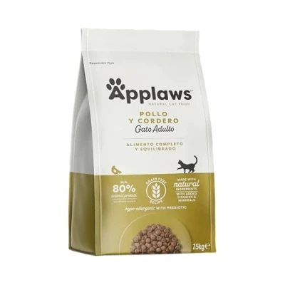 Imagen de Applaws Natural Completo Alimento Seco para Gatos sin Granos Pollo con Extra de Cordero Adultos Bolsa Resellable 7.5kg