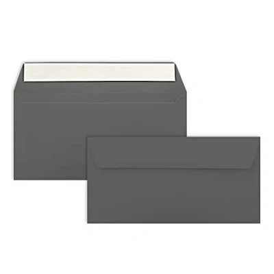 Imagen de FarbenFroh by GUSTAV NEUSER 50 sobres, formato DL, 11 x 22 cm, cierre adhesivo autoadhesivo, 110 g/m², color gris antracita