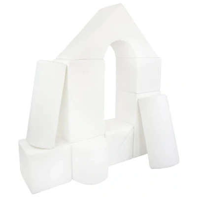 Imagen de Velinda Conjunto de 11 Bloques Espuma para el Juego, guarderías, Salas Juego (Color: Blanco)