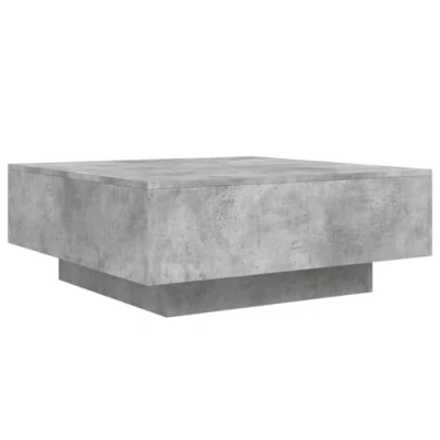 Imagen de vidaXL Mesa de Centro Madera ingeniería Gris hormigón 80x80x31 cm