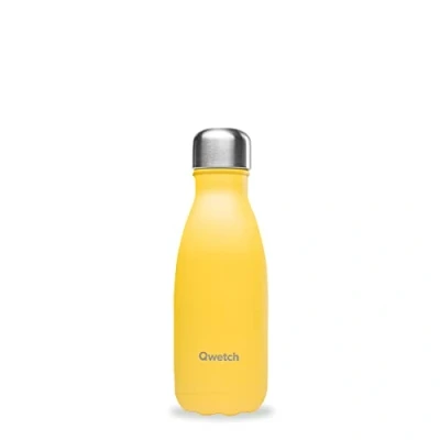 Imagen de Qwetch Bouteille Isotherme INOX 260ml Botella, Adultos Unisex, Jaune (Amarillo), Talla Única