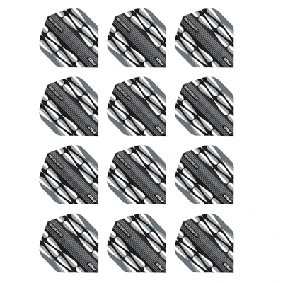 Imagen de RED DRAGON Hardcore Radical White Teardrop Dart Flights 4 juegos por paquete (12 vuelos de dardos en total)