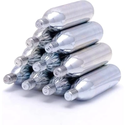 Imagen de Cartuchos roscados NEMT 16g CO2 de 10 Piezas para neumáticos MTB y Bicicletas Carrera Otros (Unisex)