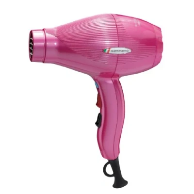Imagen de GAMMAPIU&#039; Secador de Pelo Profesional E T.C. Light, 3 Temperaturas, Ligero, Silencioso, Generador Iones, 430 g, Rejilla Recubierta Turmalina, W 1800 2100 (Enchufe ITALIA, Rosa)