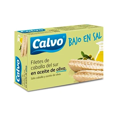 Imagen de Calvo Filetes de Caballa del Sur en Aceite Oliva Bajas Sal 120g