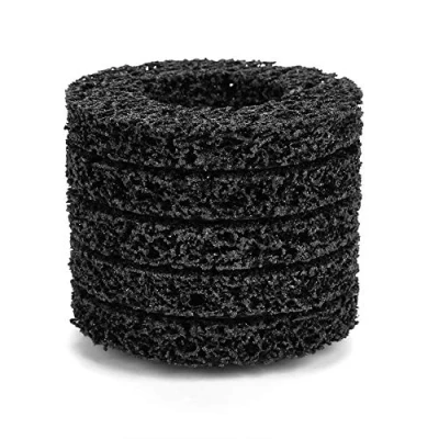 Imagen de 5pcs rueda de decapado poli banda disco oxidado limpio calidad amoladora discos angulares negro 100mm 60#