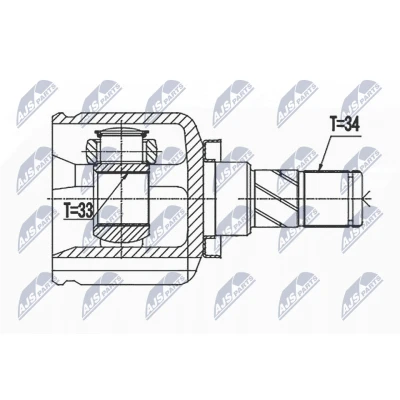 Imagen de NTY NPW BM 144 Junta Homocinética Caja de cambios manual, 6 marchas Eje delantero, izquierda MINI: Hatchback
