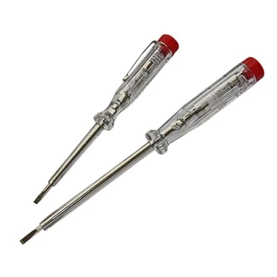 Imagen de H+H Werkzeug 45200 45500 VDE Comprobador de tensión y fase, hasta 250 V, 2 piezas, certificado GS 0680, fabricado en Alemania, transparente/rojo, 140 mm/190 mm