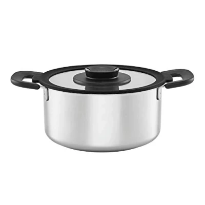 Imagen de Fiskars Cazuela con tapa, 3 litros, Para todas las cocinas, Acero Inoxidable/Plástico, Ø 22 cm, Functional Form, 1026577