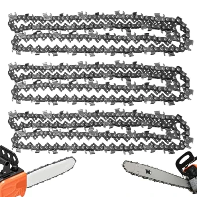 Imagen de Sporgo 3 cadenas de motosierra 30 cm 3/8 pulgadas 1,1 mm 45 TG, cadena compatible con Ryobi OCS1830, Bosch, Greenworks AKE30Li AKE30S, etc