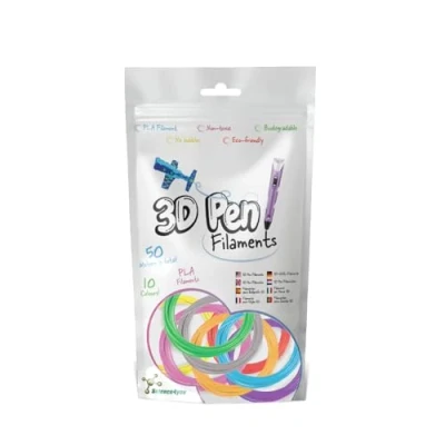 Imagen de Science4you Recargas de Filamento Bolígrafo 3D para Niños 10 Filamentos PLA 1.75mm Coloridos Lápiz 3D, Más Seguro y Fácil Usar, 50 metros en total, Regalo Niño Niña