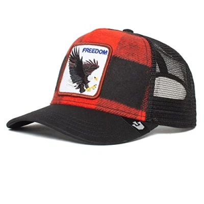 Imagen de Goorin Bros Ski Free Eagle Black Red Adjustable Trucker Cap One Size