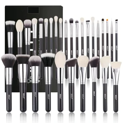Imagen de BEILI Juego Brochas Maquillaje 30PCS de Profesional, Base en Polvo Sombra Ojos Mezcla Corrector para Pliegues Pinceles Delineador Cejas