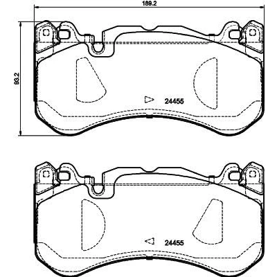 Imagen de HELLA 8DB 355 039 931 Juego de pastillas freno con contacto avisador desgaste pesos equilibrio MERCEDES BENZ: Clase ML, GL, GLS