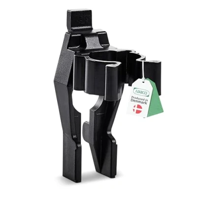 Imagen de raaco Clip 6 18 Abrazadera de Resorte para Panel Perforado y Pared Herramientas, Diámetro mm, Ideal Herramientas Pequeñas Medianas, Robusto Soporte Poliacetal, Set 6, Negro