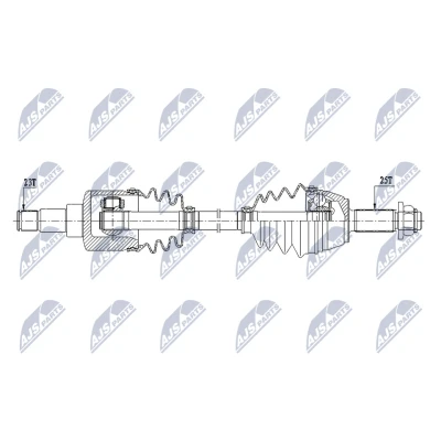 Imagen de NTY NPW FR 172 Árbol de transmisión Eje delantero, izquierda 630mm Caja cambios manual, 6 marchas