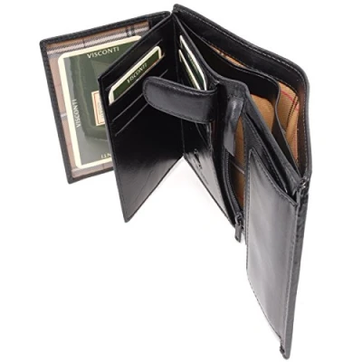 Imagen de VISCONTI Milan MZ3 Cartera Cuero Hunter Negro RFID