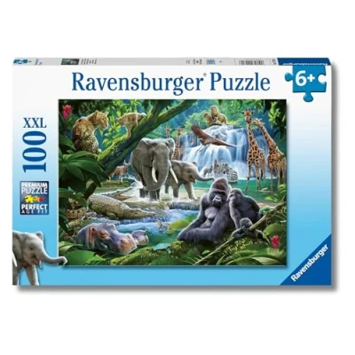 Imagen de Ravensburger Puzzle Animales de la Selva, Rompecabezas para Niños 6+ Años, Juego Educativo y Estimulante, 100 Piezas XXL