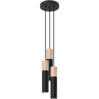 Imagen de SOLLUX lighting Lampadario Bogart Nero NL.0148