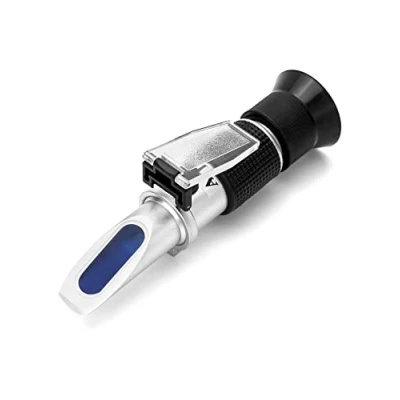 Imagen de QWORK® Refractómetro, ATC Brix 0 80% para Pruebas de Contenido azúcar Alimentos con azúcar, Bebidas Frutas, etc