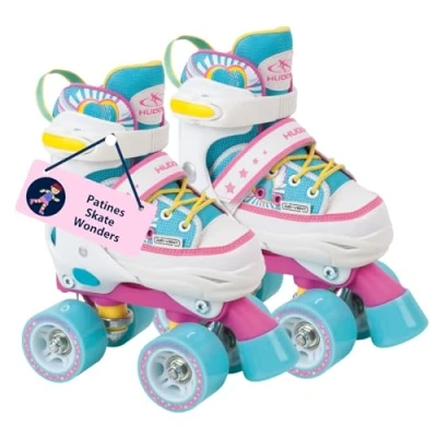 Imagen de Roller Skates HUDORA Wonders en Diferentes Tallas cómodos Patines Ajustables más de 4 Elegantes para niños hasta 60 kg Ruedas Hechos Nylon