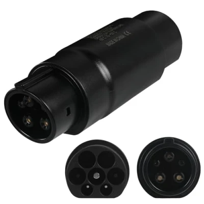 Imagen de AOHEWEI Adaptador de Carga EV Tipo 2 a 1, Cable Cargador automóvil IEC62196 SAE J1772 230 V 32 A, o vehículo eléctrico 1