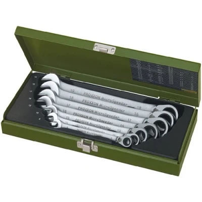 Imagen de PROXXON 23 124 2223124 Juego 7 Llaves combinadas carraca conmutable 8 19 mm, Rojo, 19mm, Set de Piezas