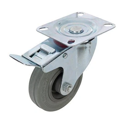 Imagen de FIXMAN 487739 Rueda giratoria de goma con freno (75 mm, 50 kg)