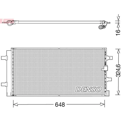 Imagen de DENSO DCN02044 Condensador con secador 648x324.6x16 R 134 a 648 AUDI: A4 B8 Avant, Berlina, Q5, PORSCHE: Macan norauto, oscaro, mister auto