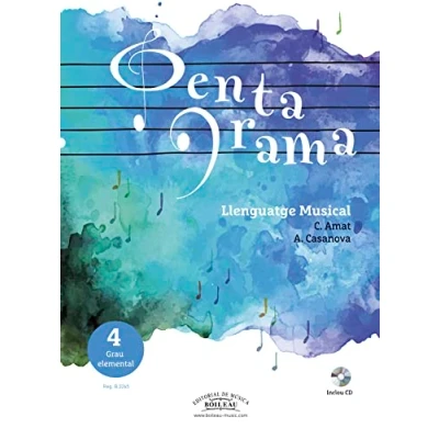 Imagen de PENTAGRAMA Llenguatge Musical Vol. 4 Grau Elemental Llibre en Català Libro del alumno Incluye CD Con Cuaderno de ejercicios (Reg. B.3265)