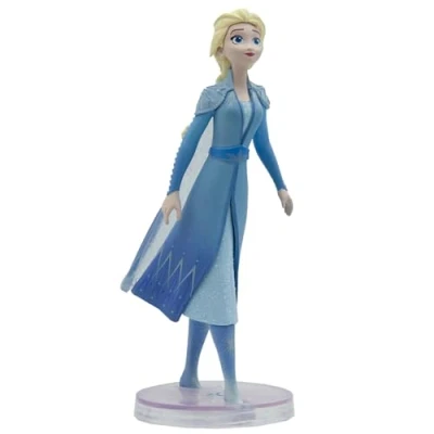 Imagen de Bullyland 13511 Figura de Juguete Disney Frozen Princesa Elsa con Soporte 10 cm Aprox. como Tarta Detallada, sin PVC, Gran Regalo para niños Jugar imaginativo.