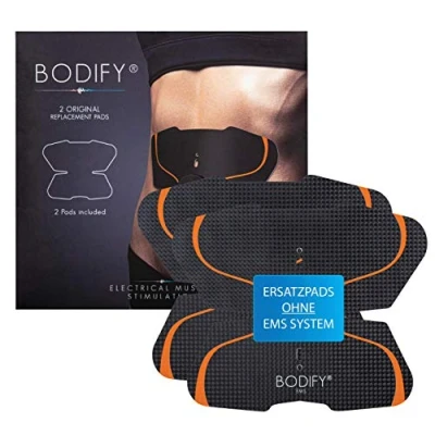 Imagen de Bodify Juego de 2 almohadillas repuesto originales (sin controlador) EMS abdominales Entrenador abdominal para hombres y mujeres