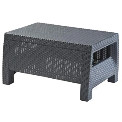 Imagen de Keter Allibert by Corfu Table Mesa (77 x 57 42 cm, plástico, imitación de ratán)