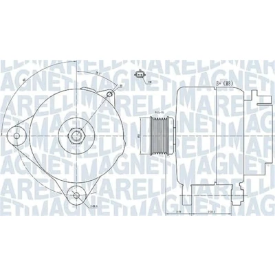 Imagen de MAGNETI MARELLI 063731887010 Alternador 14V 120A RENAULT: MEGANE 2, CLIO 3, 2 Stufenheck