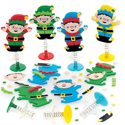 Imagen de Baker Ross FE963 Kit de Juguete Salto Elfo Paquete 8, Actividades Artesanía Espuma para los Niños, Ideal como Regalo niños Creativos