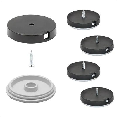 Imagen de Wagner QuickClick® Deslizadores DE Fieltro plástico para sillas/meubles, Juego 4 atornillar Hyper Ø 40 mm, 4X Base+Tornillo+Inserto Deslizante Intercambiable Made in 15809700