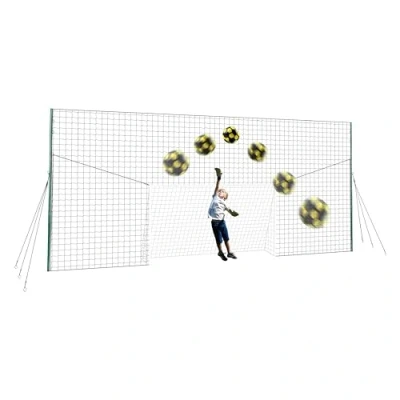 Imagen de Open Goaaal Portería de Fútbol, Red Fondo y Reboteador Tamaño Estándar Ancho Ajustable Deportiva Fútbol para Barrera Jardín